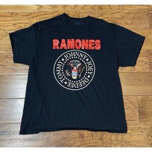 Ramones 1234 Tommy Johnny Joey Deedee Men’s Black T Shirt XL